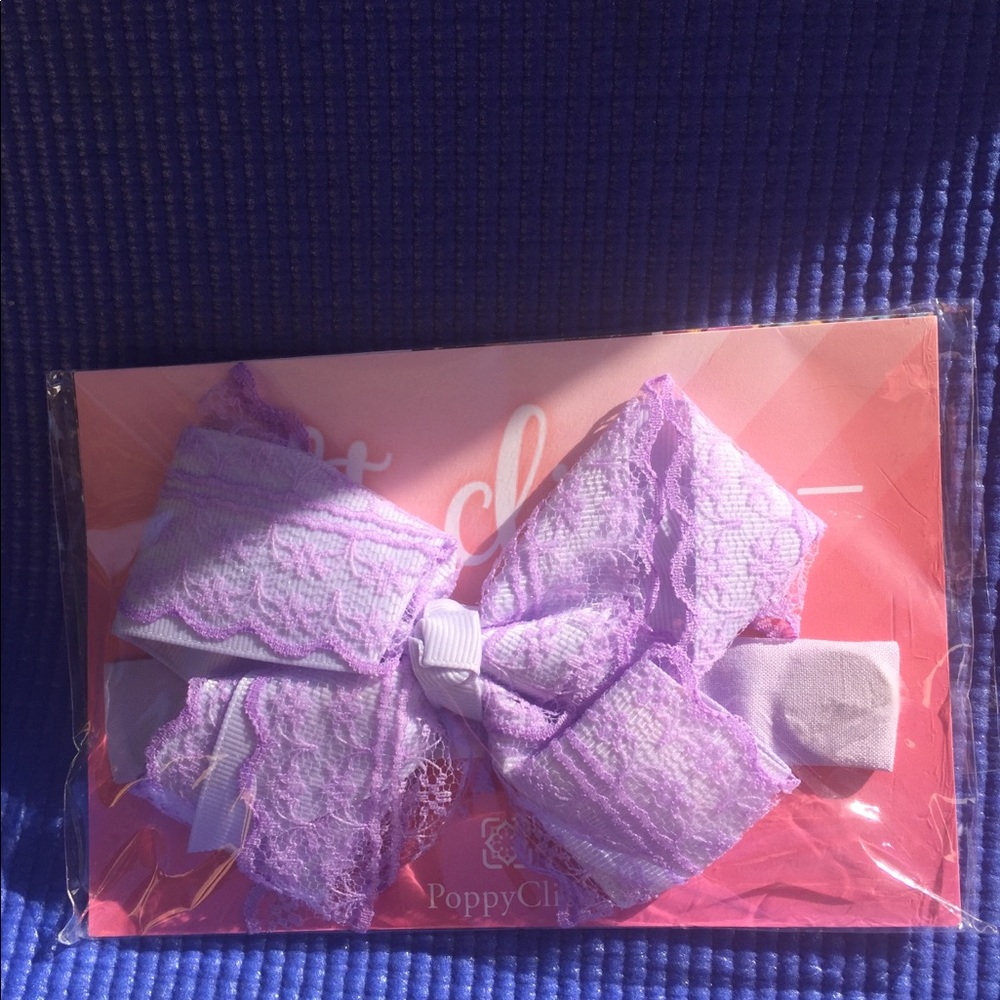 Poppy clips accessories Lavender bow